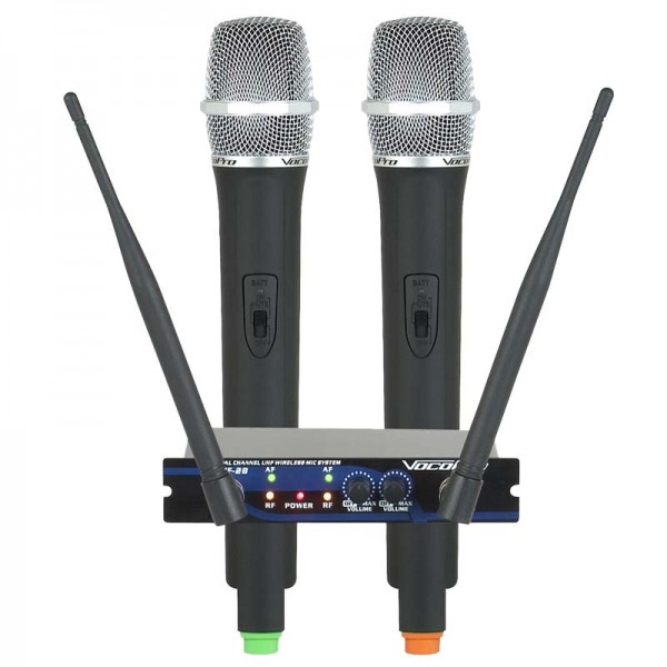 VocoPro UHF-28 Dual Ch UHF wireless Microphone